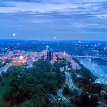 Skylon Tower - View from Skylon tower as we dine! - Canadian (New) Near Me - Niagara Falls, Ontario Skylon Tower - View from Skylon tower as we dine! - Canadian (New) Near Me - Niagara Falls, Ontario