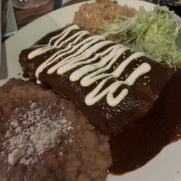 Mole poblano enchilada Mole poblano enchilada