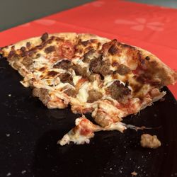 X-Golf at American Family Field - Delicious sausage pizza!