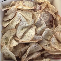 Fresh taro chips. Fresh taro chips.