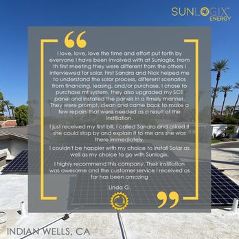 Sunlogix - The love - Solar Installation Near Me - Palm Desert, California Sunlogix - The love - Solar Installation Near Me - Palm Desert, California