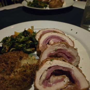 Humboldt Bay Bistro - Chicken Cordon Bleu with fresh greens and a cheesy croquette - New American Near Me - Eureka, California Humboldt Bay Bistro - Chicken Cordon Bleu with fresh greens and a cheesy croquette - New American Near Me - Eureka, California