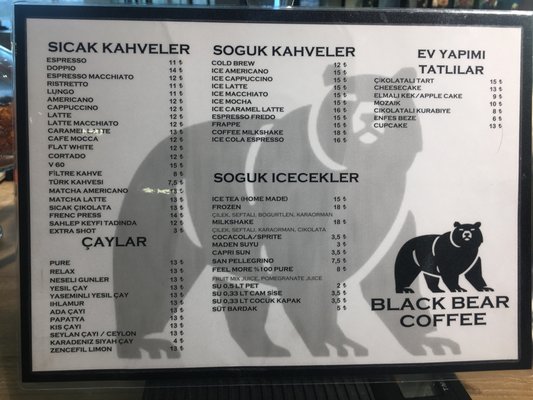 Menu photo 2 Black Bear Coffee Ankara, 06 Menu photo 2 Black Bear Coffee Ankara, 06