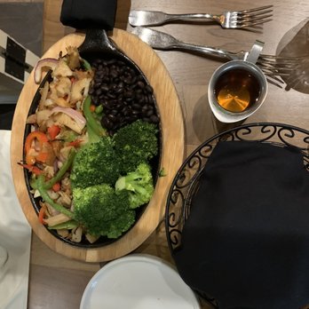 La Plazuela - Vegan Fajitas with soy protein - New American Near Me - Santa Fe, New Mexico La Plazuela - Vegan Fajitas with soy protein - New American Near Me - Santa Fe, New Mexico