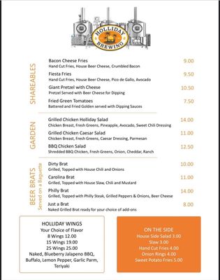 Menu photo 2 Holliday Brewing Inman, SC