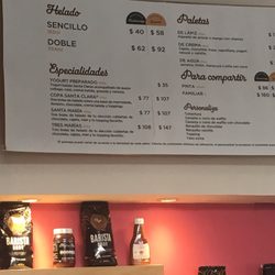 Santa Clara - Menu