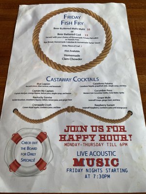 Menu photo 4 Castaway On Phantom Mukwonago, WI