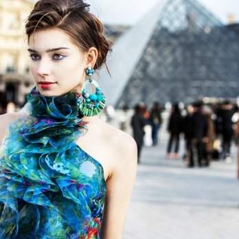 Tracy Saunders Makeup - Model in blue dress in Paris - Makeup Artists Near Me - Seattle, Washington Tracy Saunders Makeup - Model in blue dress in Paris - Makeup Artists Near Me - Seattle, Washington