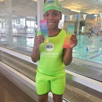 AquaTech Swim School - Alameda - My Daughter and Her Award Ribbons! - Swimming Lessons/Schools Near Me - Alameda, California