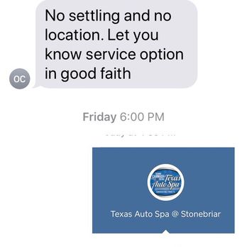 Texas Auto Spa - Note from owner Chris Butler, Sept 28, 2017 - Auto Detailing Near Me - Plano, Texas