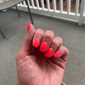 17 Nails And Spa - Acrylic exactly as I asked! They are so sweet here! Splurge for the hot stone pedi!! - Hair Salons Near Me - North Myrtle Beach, South Carolina
