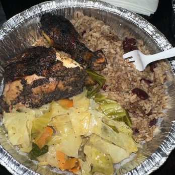 Locale Caribbean - Jerk chicken, rice & peas and cabbage. - Caribbean Near Me - Atlanta, Georgia Locale Caribbean - Jerk chicken, rice & peas and cabbage. - Caribbean Near Me - Atlanta, Georgia