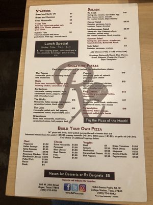 Menu photo 3 Rx Pizza & Bar Downtown Bryan Bryan, TX Menu photo 3 Rx Pizza & Bar Downtown Bryan Bryan, TX