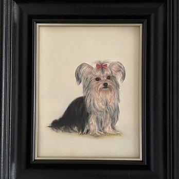 L A Cline Fine Art - This little Yorkshire Terrier Pastel Painting was so much fun to create. The painting is exactly her size! - Commissioned Artists Near Me L A Cline Fine Art - This little Yorkshire Terrier Pastel Painting was so much fun to create. The painting is exactly her size! - Commissioned Artists Near Me