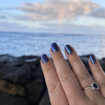 Polish - Gel with a little chrome - Nail Salons Near Me - Portland, Maine