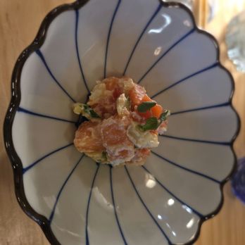 Hibari - Tofu served like a dressing over a passion fruit dish - Sushi Bars Near Me - Portola Valley, California