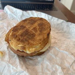 PJ's Coffee - Bacon, egg, and cheese biscuit