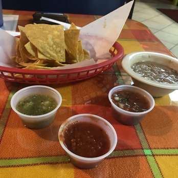 Jalapeno Fresh Grill - Chips and some samples of the variety of salsas they have - Mexican Near Me - Marion, North Carolina Jalapeno Fresh Grill - Chips and some samples of the variety of salsas they have - Mexican Near Me - Marion, North Carolina
