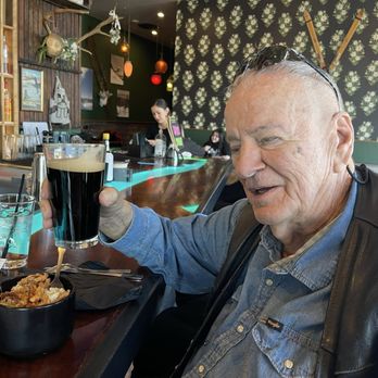 Edelweiss Pizza Pub Pastries - Grandpa having a German beer - Austrian Near Me - Reno, Nevada