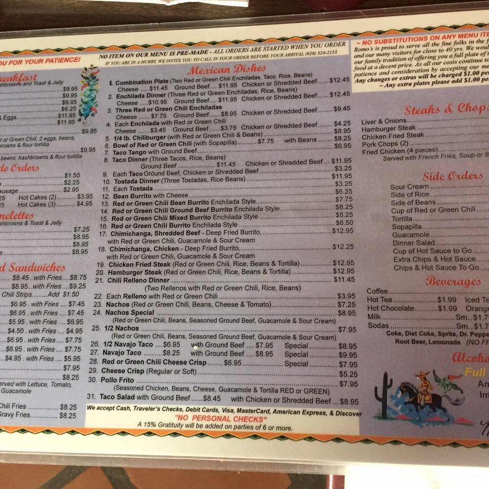 Romo's Cafe - Mexican Near Me - Holbrook, Arizona Romo's Cafe - Mexican Near Me - Holbrook, Arizona