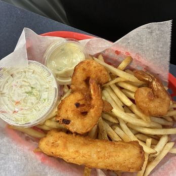 Oscar's Pier 83 - "Jumbo" shrimp combo. What a joke on the jumbo part - Fish & Chips Near Me - Glendale, Arizona Oscar's Pier 83 - "Jumbo" shrimp combo. What a joke on the jumbo part - Fish & Chips Near Me - Glendale, Arizona