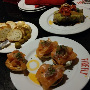 Firefly Tapas Kitchen + Bar - Salmon Bagles and Ahi Tuna Skewers - Tapas/Small Plates Near Me - Las Vegas, Nevada Firefly Tapas Kitchen + Bar - Salmon Bagles and Ahi Tuna Skewers - Tapas/Small Plates Near Me - Las Vegas, Nevada