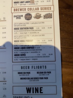 Menu photo 4 Yard House Willow Grove, PA