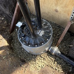 Guest house "sewer ejector pump" installed