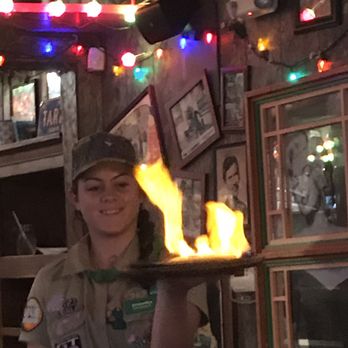 The Bubble Room - Flaming Brandy Socra Cheese appetizer. - Desserts Near Me - Captiva, Florida