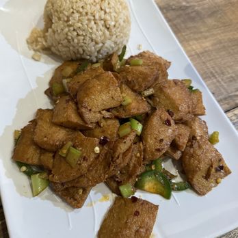 Vegan District Asian Eatery - Mongolian Pork - Vegan Near Me - Anaheim, California Vegan District Asian Eatery - Mongolian Pork - Vegan Near Me - Anaheim, California
