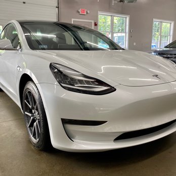 Automotive Elegance - Tesla Model 3 PPF wrap + ceramic coating - Auto Glass Services Near Me - Andover, Massachusetts
