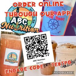 ABC Nutrition - Download our app: ENGAGE & enter our code - 7EBTPG You can order & pay online.