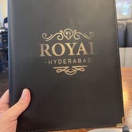 Royal Hyderabad.  Front of menu.