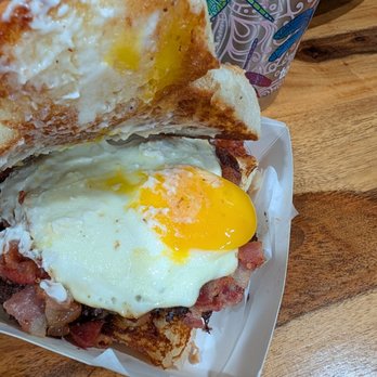 Dog Haus Biergarten - Roseville - Burger with egg - New American Near Me - Roseville, California