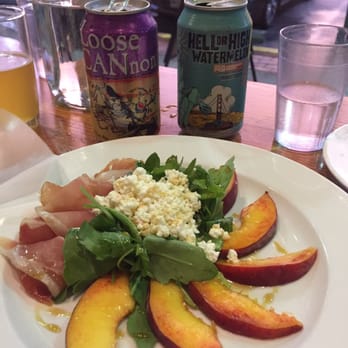 Eastport Kitchen - Peaches, prosciutto, arugula and feta salad - American Near Me - Annapolis, Maryland Eastport Kitchen - Peaches, prosciutto, arugula and feta salad - American Near Me - Annapolis, Maryland