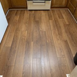 Lowe's Home Improvement - Professionally placed tape. Great job just needs the white painted or stained.