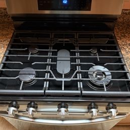 Sparkling range after cleaning Sparkling range after cleaning