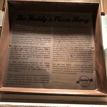 Buddy's Pizza - Story of buddy's - Pizza Near Me - Detroit, Michigan