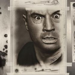 Oxford Tattoo - Joe Rogan airbrushed artwork by Artist Brad Newlin Jr.