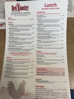 Menu photo 4 Red Rooster Marco Island, FL