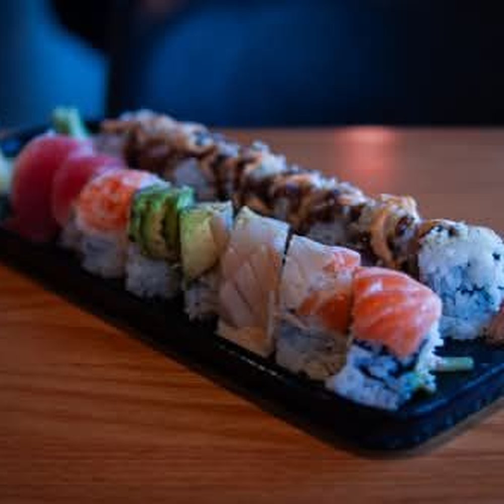 Sushi Roka Bar & Grill - Rainbow Roll and Crunchy Shrimp Roll - Beer Bar Near Me - Poway, California Sushi Roka Bar & Grill - Rainbow Roll and Crunchy Shrimp Roll - Beer Bar Near Me - Poway, California