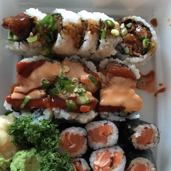 Fat Tuna Sushi - Chicken teriyaki roll, spicy salmon roll, salmon roll - Japanese Near Me - Coquitlam, British Columbia Fat Tuna Sushi - Chicken teriyaki roll, spicy salmon roll, salmon roll - Japanese Near Me - Coquitlam, British Columbia