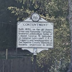 Contentment Historical Marker - Contentment Historical Marker, Ansted, WV