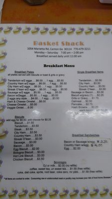 Menu photo 4 Basket Shack Canton, GA