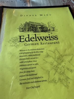 Menu photo 6 Edelweiss Restaurant Staunton, VA Menu photo 6 Edelweiss Restaurant Staunton, VA