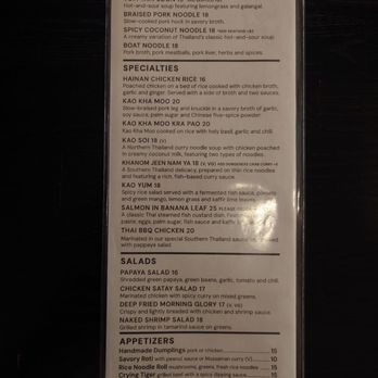 Sanook Soi 38 - Menu as of May 2025. - Thai Near Me - Los Angeles, California