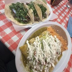 Taco Lengua & Enchilada