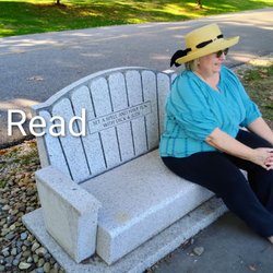 Lake View Cemetery - You're invited to sit a while - read the bench.