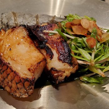 POGU - Chilean sea bass with Korean greens and sticky rice in lotus leaf - Korean Near Me - Daly City, California