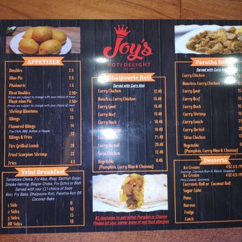 Joy's Roti Delight - Menu - Indian Near Me - Lauderhill, Florida